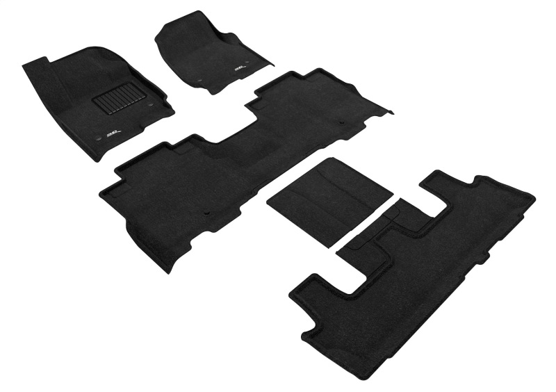 Ford Expedition Floor Mat Set - Front Rear and Third Row - 3D MAXpider - Elegant Series - Black - `18-`24 Ford Expedition Floor Mat Set - Front Rear and Third Row - 3D MAXpider - Elegant Series - Black - `18-`24